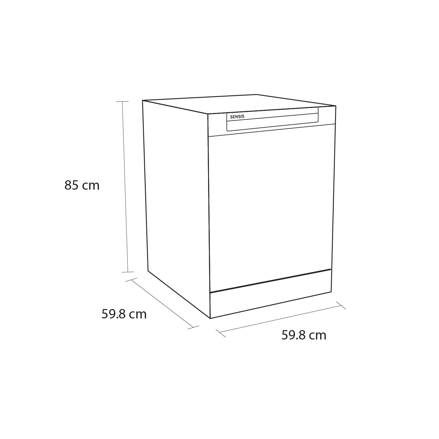 Sensis DWF0214FSDWA Dishwasher - White - 14 Place Settings