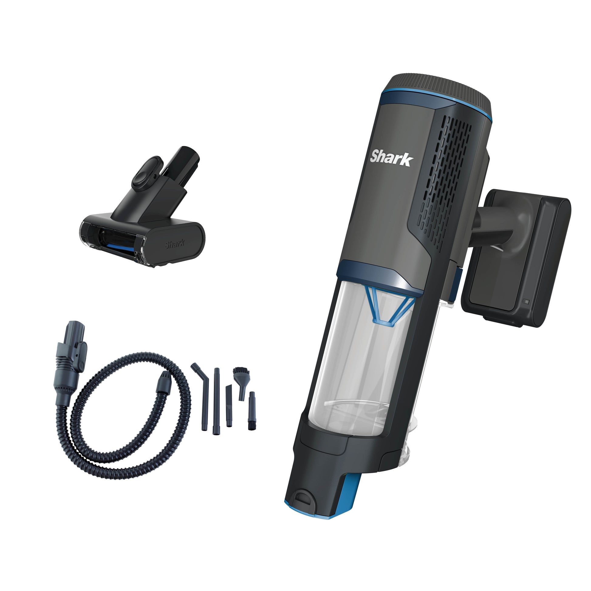 Shark BH102UK PowerBoost Pet Handheld Vacuum - 40 Minutes Run Time - Charcoal with Blue