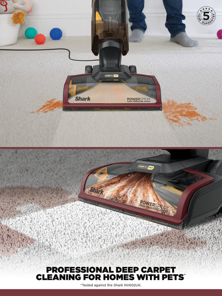 Shark EX220UK CarpetXpert HairPro Pet Deep Carpet Cleaner - Grey/Burgundy