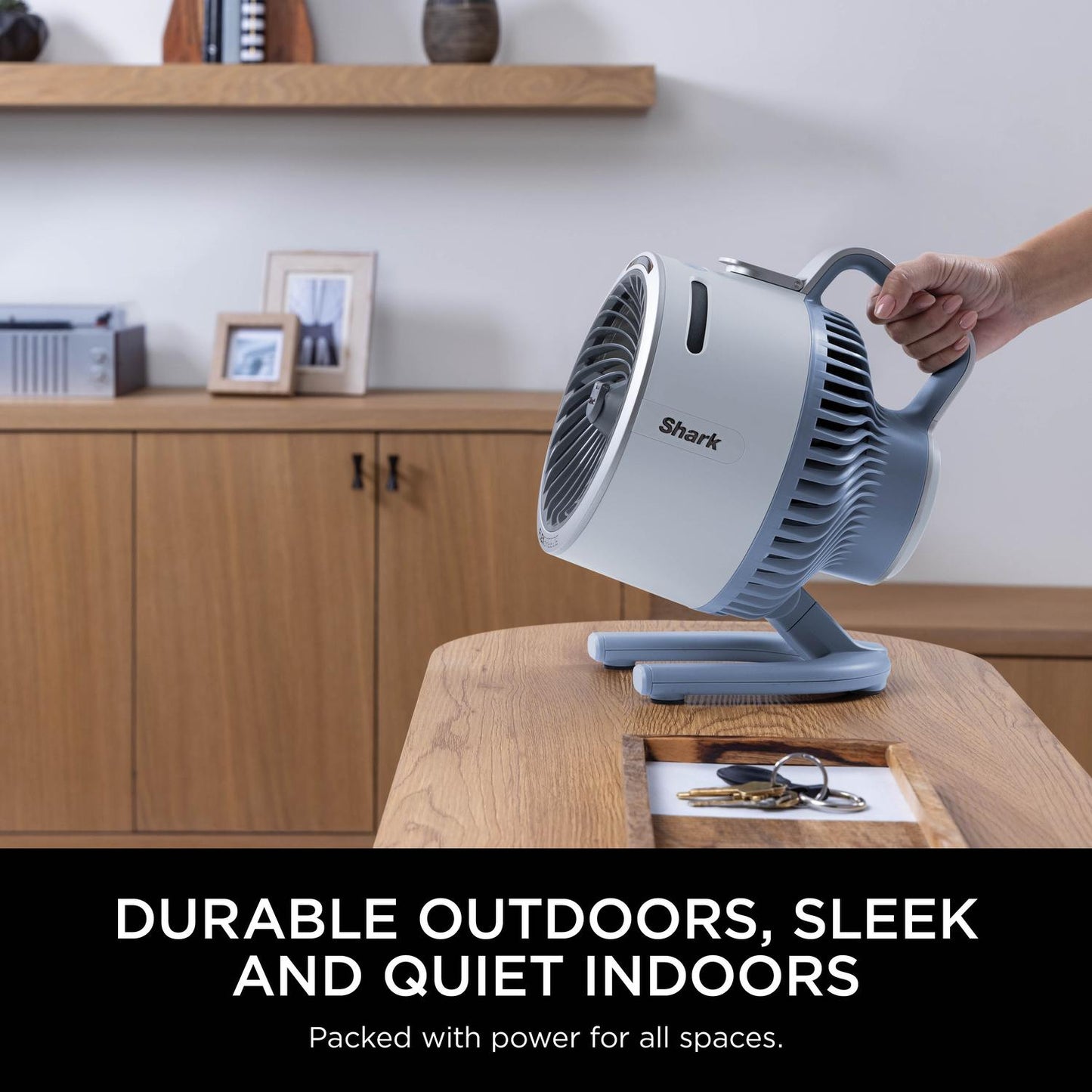 Shark FA050UKBL FlexBreeze TableMate Indoor to Outdoor High-Velocity Tabletop Fan - Glacier Blue