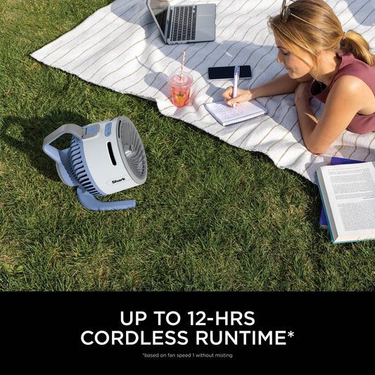 Shark FA050UKBL FlexBreeze TableMate Indoor to Outdoor High-Velocity Tabletop Fan - Glacier Blue