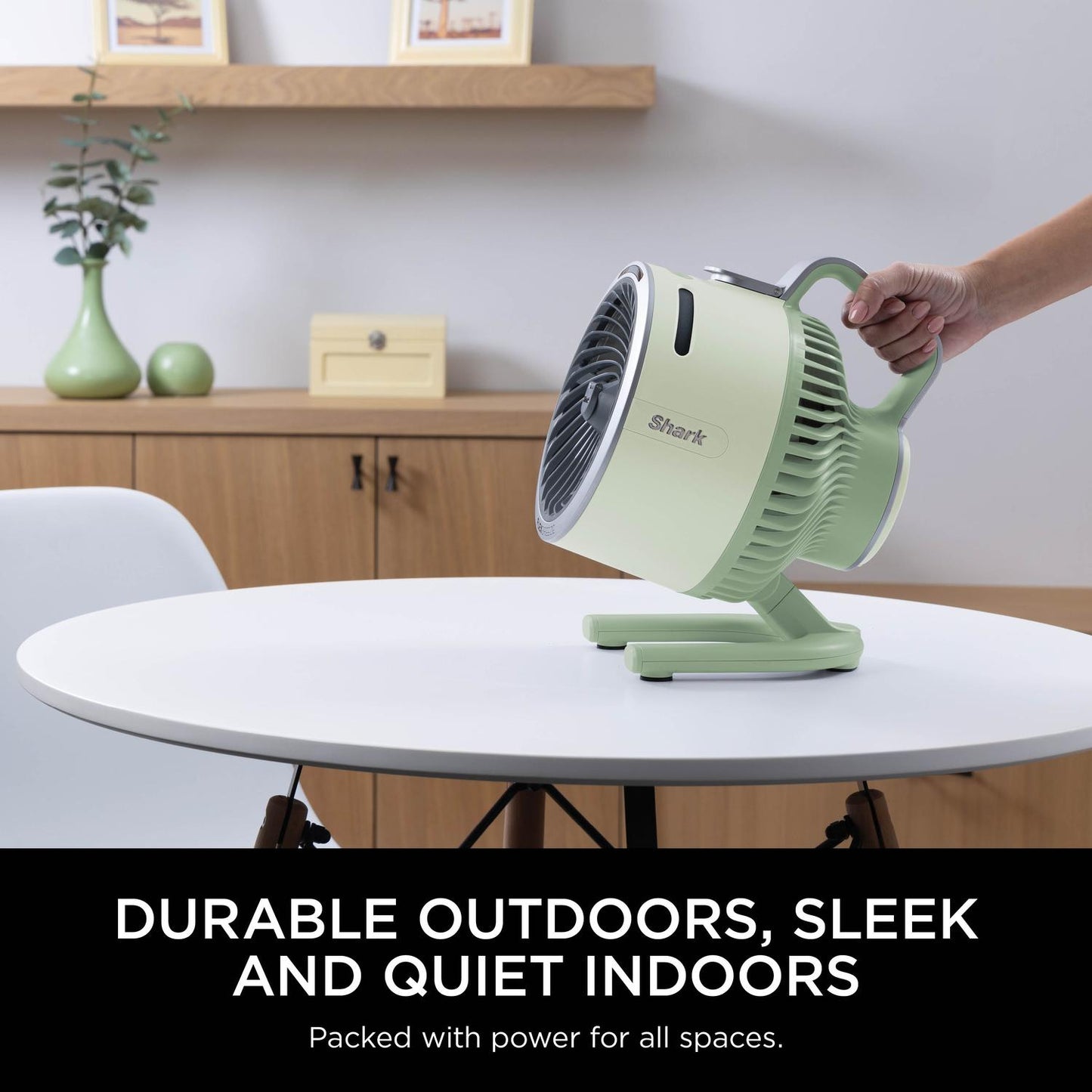 Shark FA050UKGN FlexBreeze TableMate Indoor to Outdoor High-Velocity Tabletop Fan - Lime Green