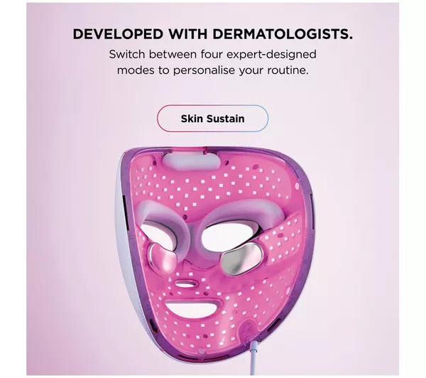 Shark FW312UKPK CryoGlow Under-Eye Cooling + LED Anti-Ageing & Blemish Repair Mask - Spa Pink