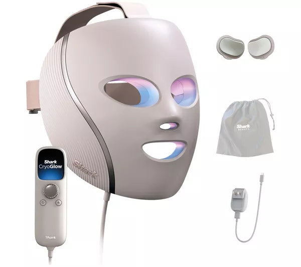 Shark FW312UKPK CryoGlow Under-Eye Cooling + LED Anti-Ageing & Blemish Repair Mask - Spa Pink
