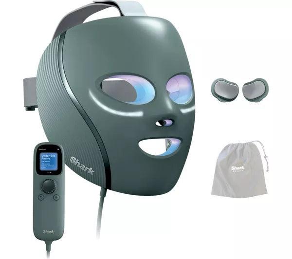 Shark FW312UKSG  CryoGlow Under Eye Cooling + LED Anti Ageing & Blemish Repair Mask  - Frosted Green