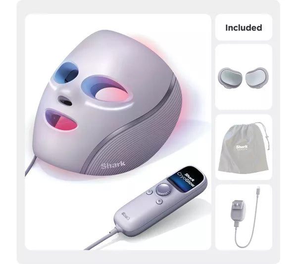 Shark FW312UK CryoGlow Under Eye Cooling & LED Repair Mask - Blue