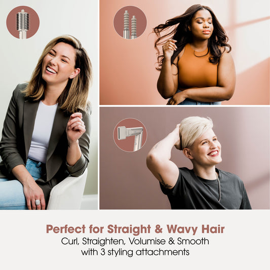 Shark HD426SLUK FlexStyle Air Styler & Hair Dryer for Straight & Wavy Hair - 3 Attachments - Stone