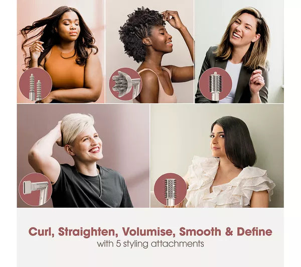 Shark HD446SLUK FlexStyle Air Styler & Hair Dryer -5 Attachments - Stone