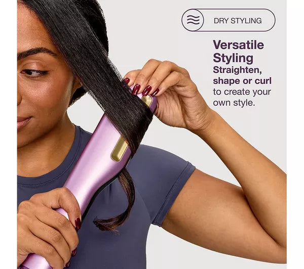 Shark HT401UKPU SilkiPro Straight Hair Straightener + Dryer in One Tool - Purple