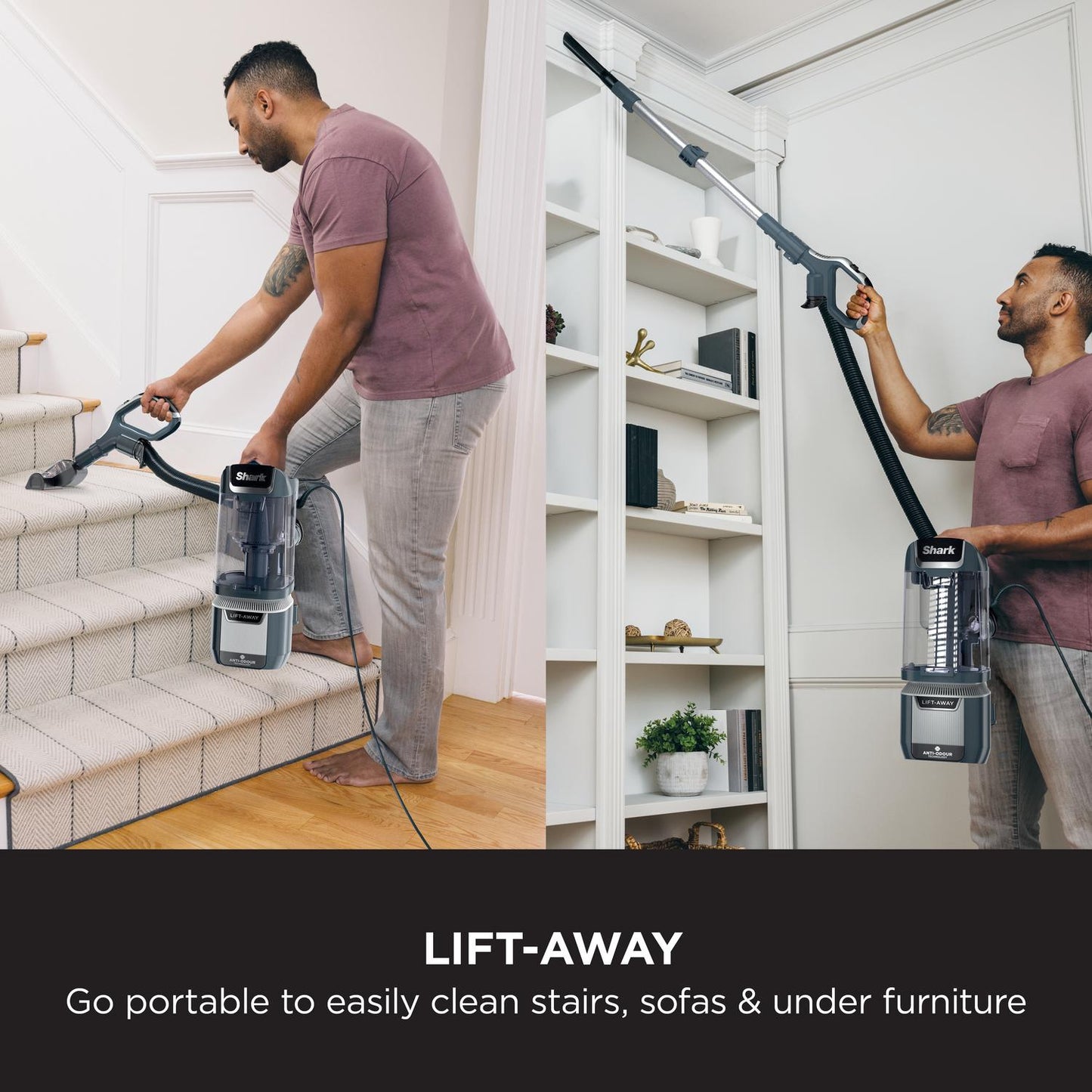 Shark NZ780UKT Anti Hair Wrap Plus Upright Pet Vacuum with Lift-Away  - Smoky Grey