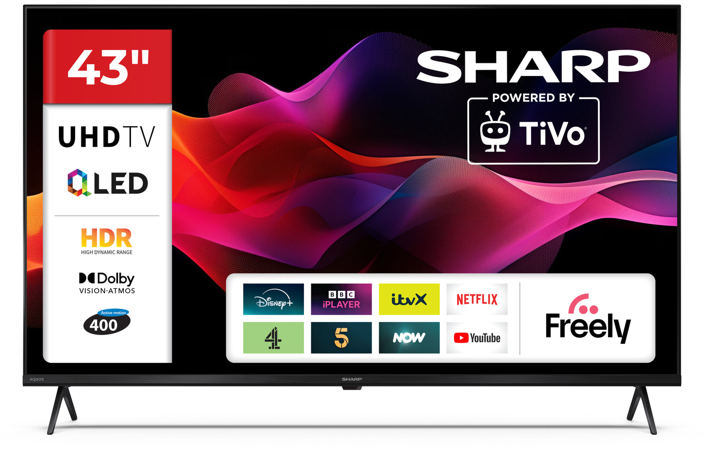 Sharp 4T-C43HM5245KB 4K UHD TV - Black