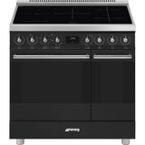 Smeg C92IPMB2 85.3cm Electric Rangecooker with Double Oven and Induction Hob - Matte Black