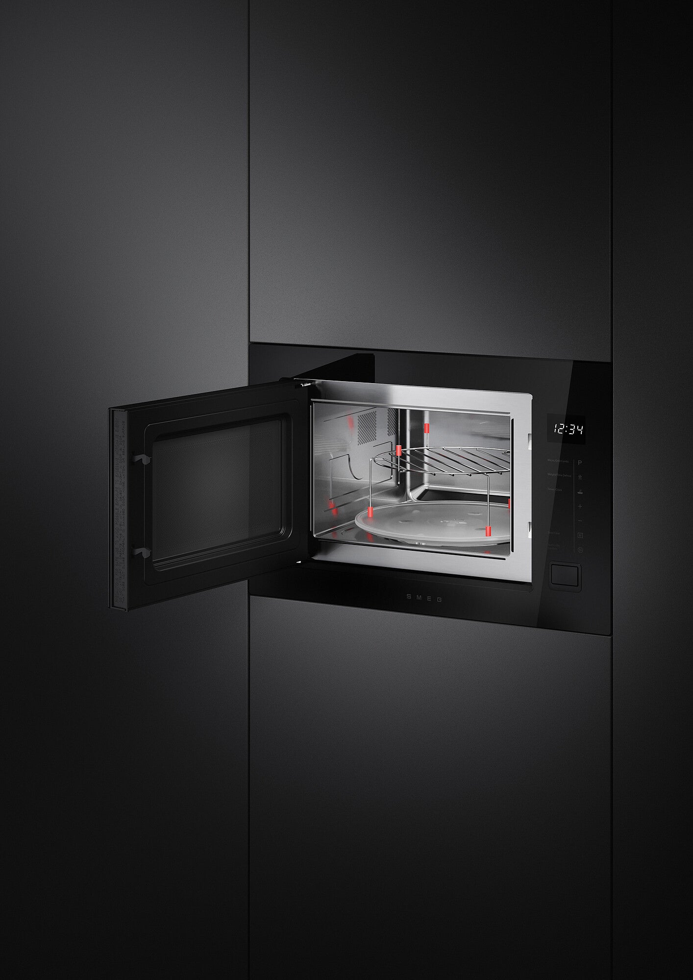 Smeg FMI225BI 25 Litres Built In Microwave - Black