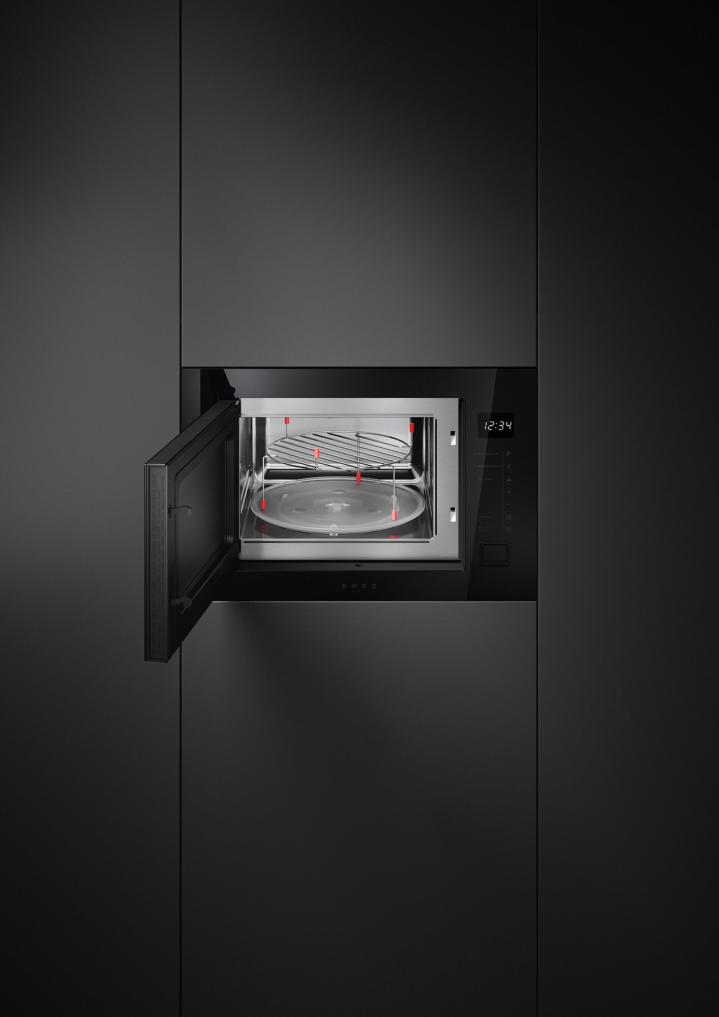 Smeg FMI225BI 25 Litres Built In Microwave - Black
