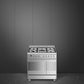 Smeg SCB92MX8 79.7cm Dual Fuel Rangecooker with Double Oven and Gas Hob - Stainless steel