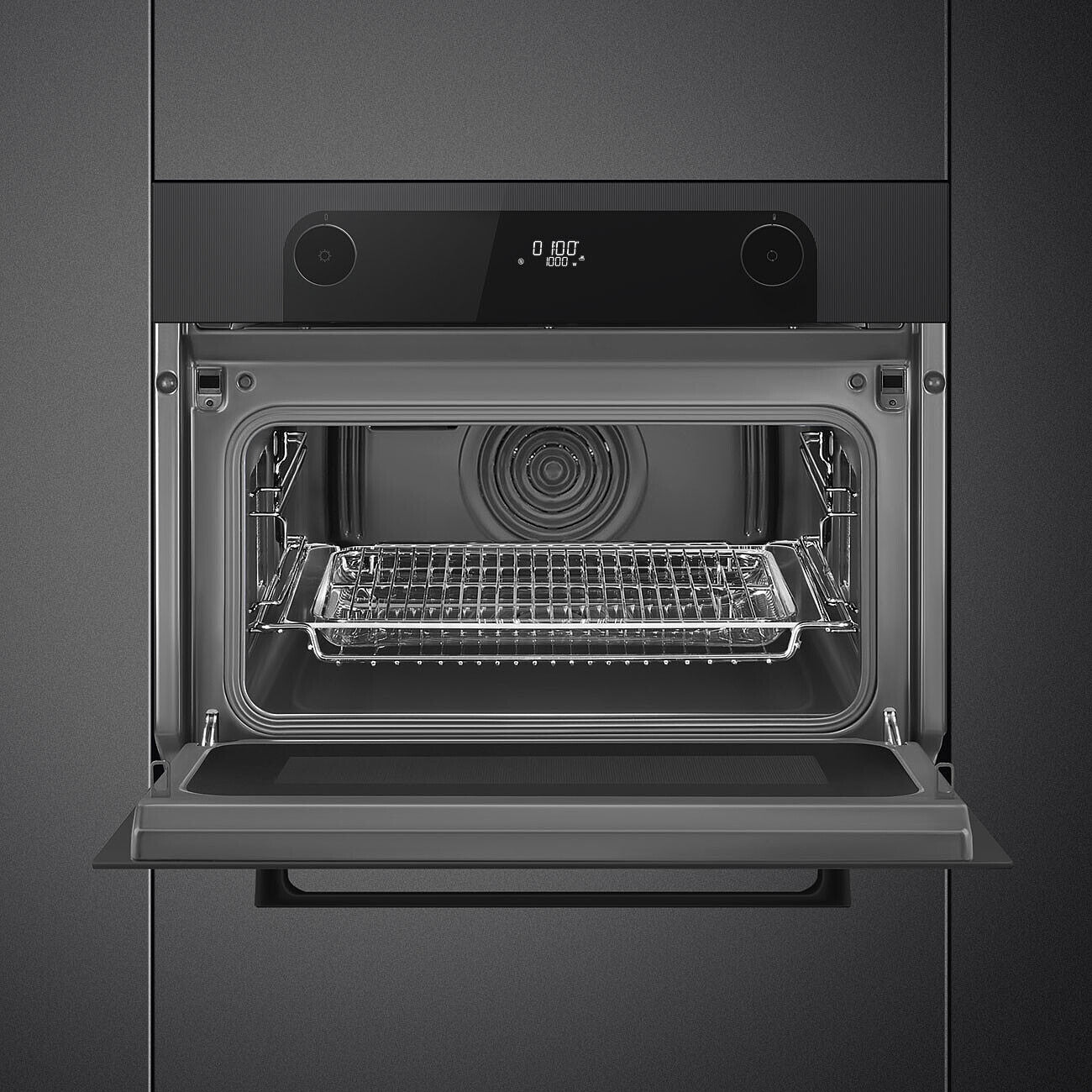 Smeg SO4201M1BI 40 Litres Built In Combination Microwave - Black