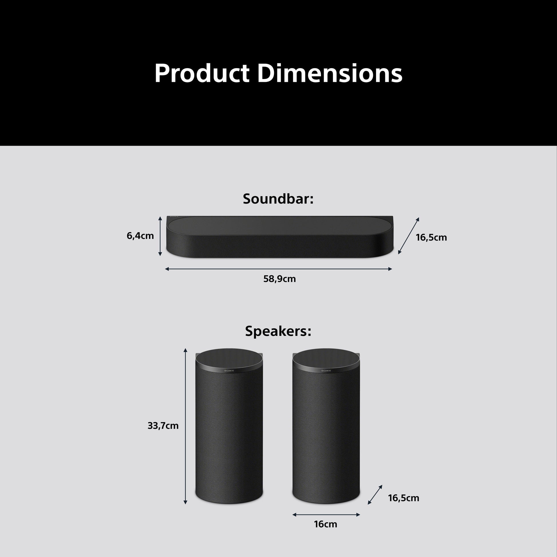 Sony BRAVIA 5.1ch - 7.1chBRAVIA Theatre Trio + SR Surround Sound by Dolby Atmos® - Black