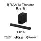 Sony HTB600.CEK 3.1.2ch BRAVIA Theatre Bar 6 Dolby Atmos® Soundbar - Black