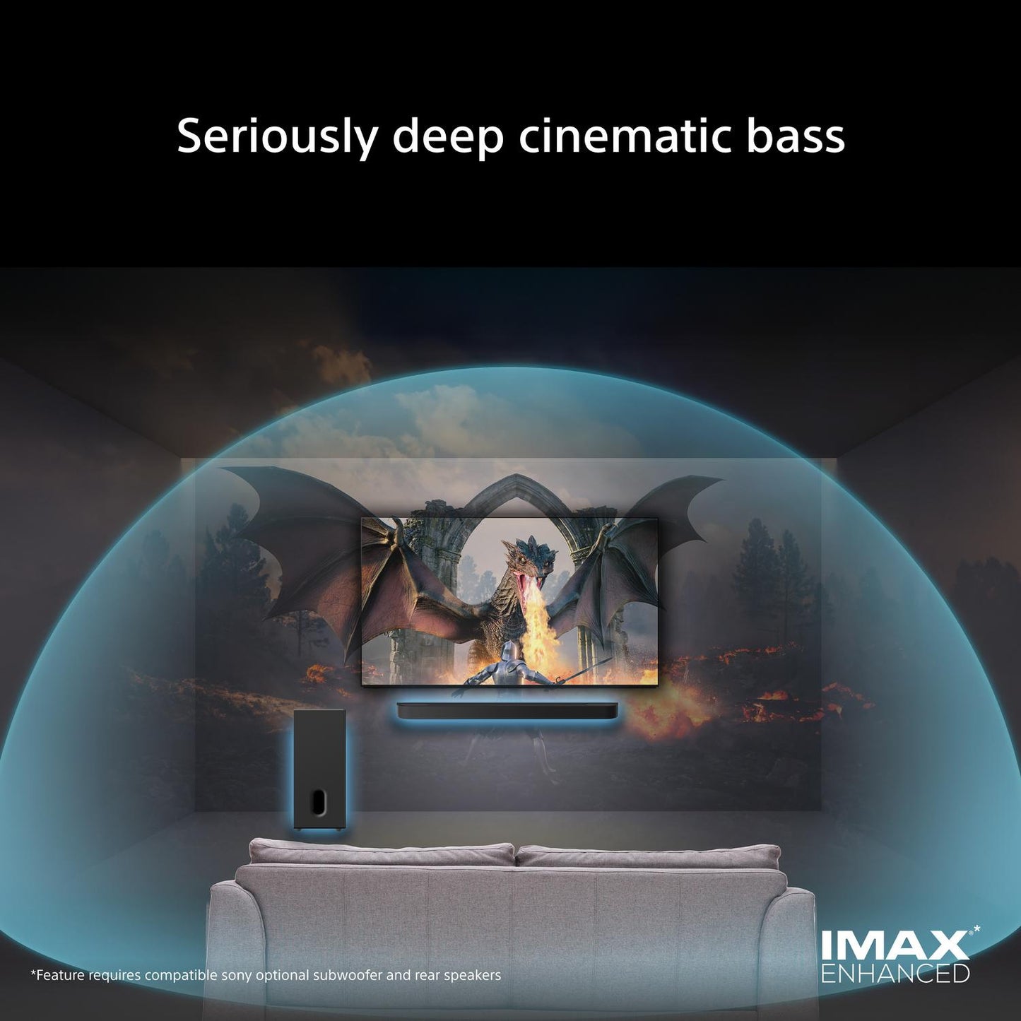 Sony SASW8.CEJ BRAVIA Theatre Sub 8 Wireless 300W Subwoofer - Black