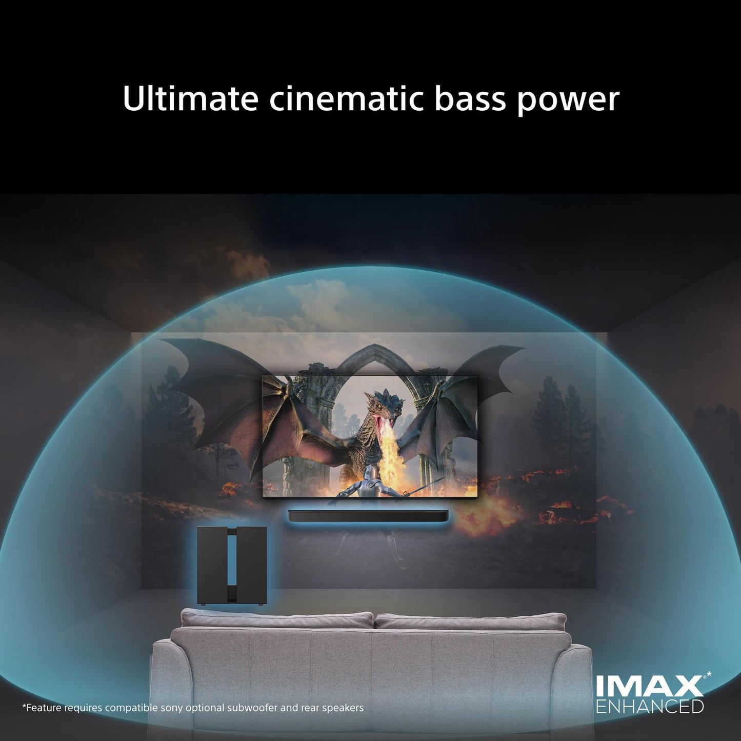 Sony SASW9.CEJ BRAVIA Theatre Sub 9 Wireless 600W Subwoofer - Black