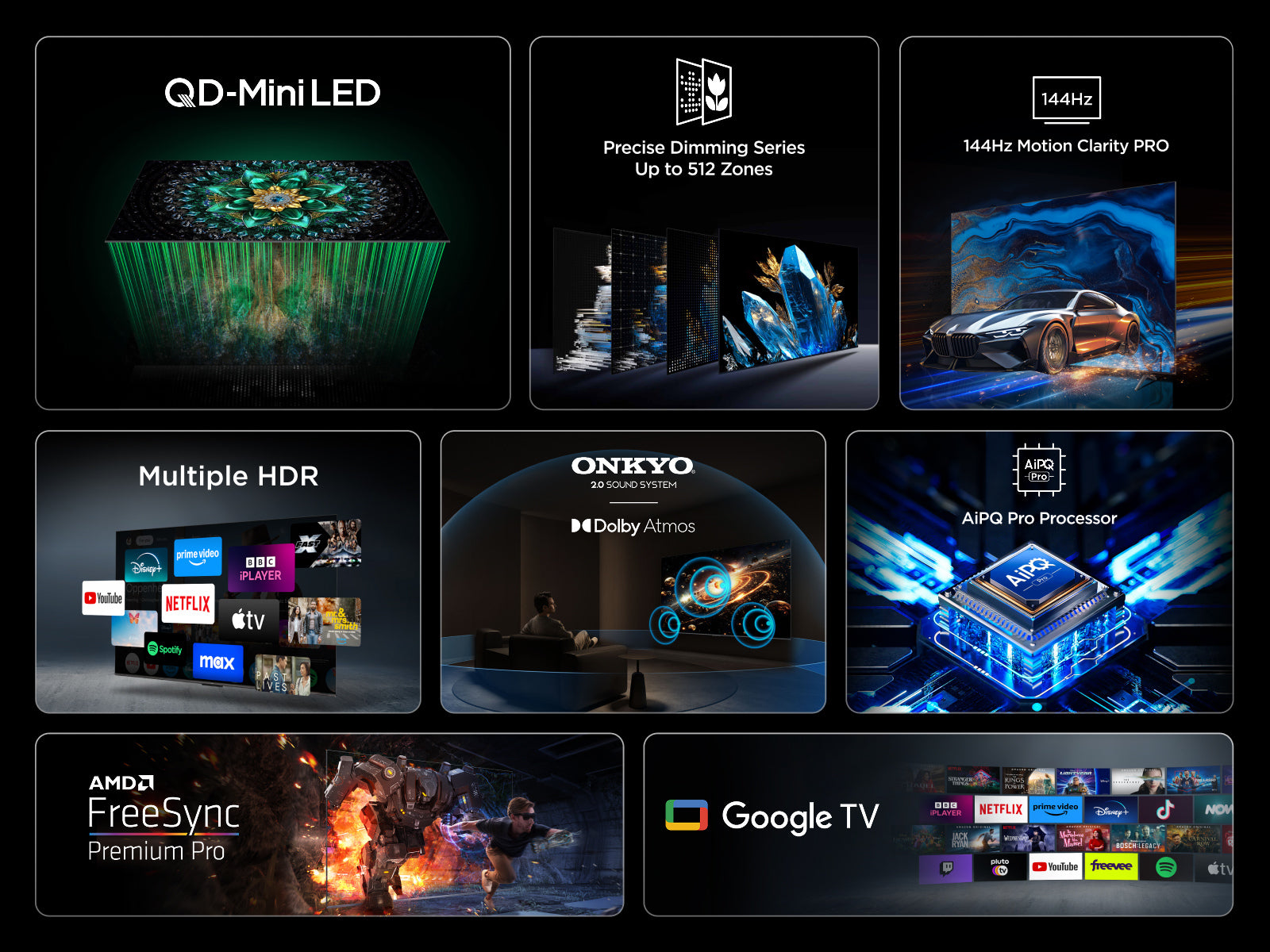 TCL 50Q6C-UK 50" 4K Ultra HD QD-MINI LED Google TV