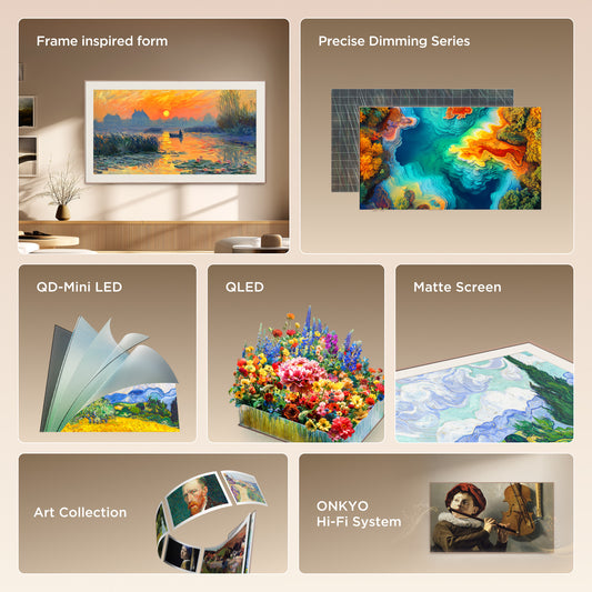 TCL 75A400 PRO-UK 75" 4K Ultra HD QD-MINI LED AI Art TV