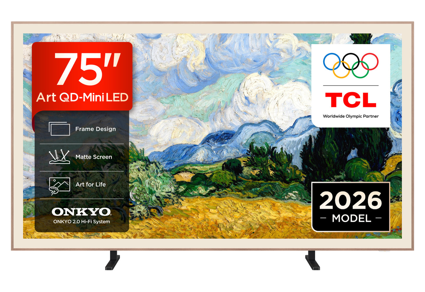 TCL 75A400 PRO-UK 75" 4K Ultra HD QD-MINI LED AI Art TV