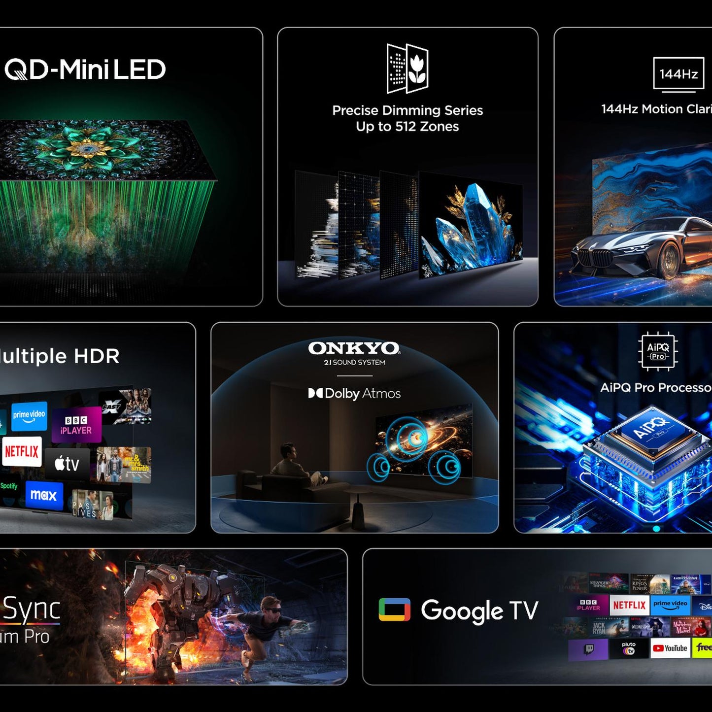 TCL 75Q6C-UK 75" 4K QD-Mini LED UHD Smart Google TV