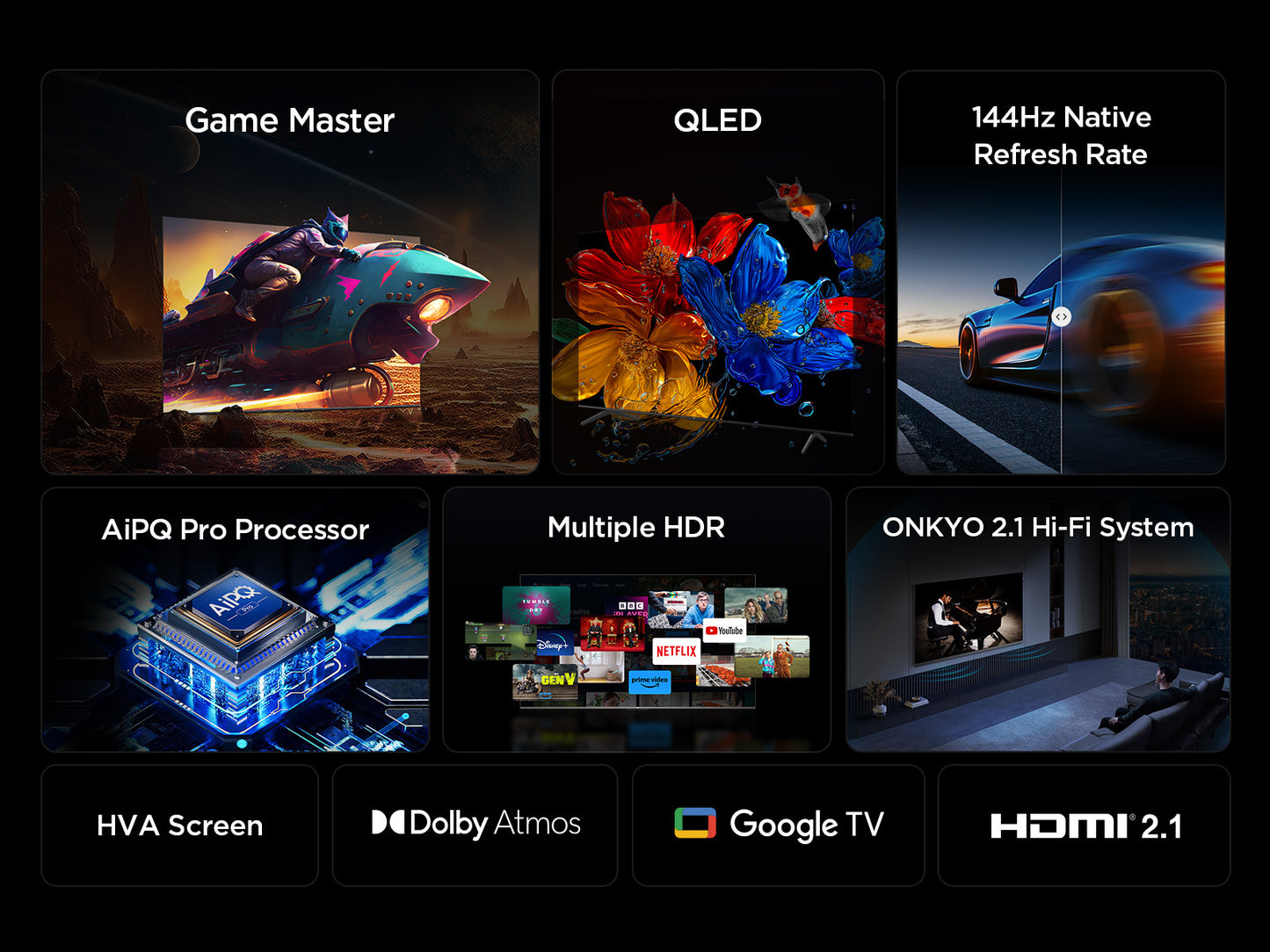 TCL 75T8C-UK 75" 4K QLED HDR Ultra HD Google TV