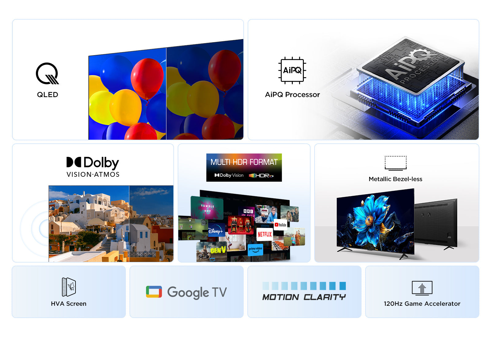 TCL 85P7K-UK 85" QLED Direct LED HDR Google TV