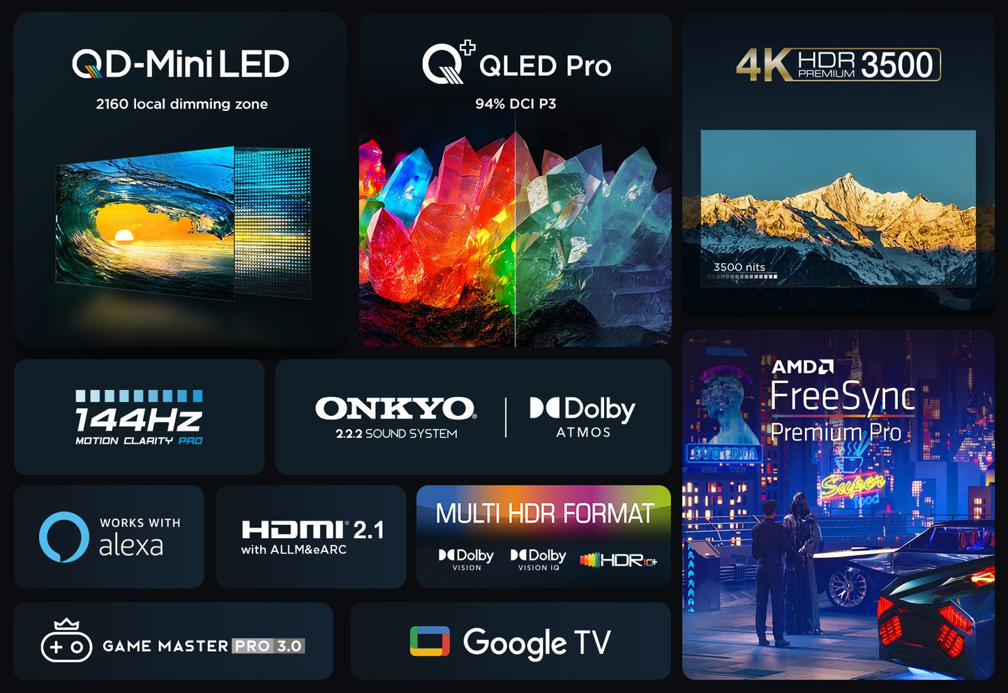 TCL 98C855K 98" 4K QLED HDR Premium Google TV