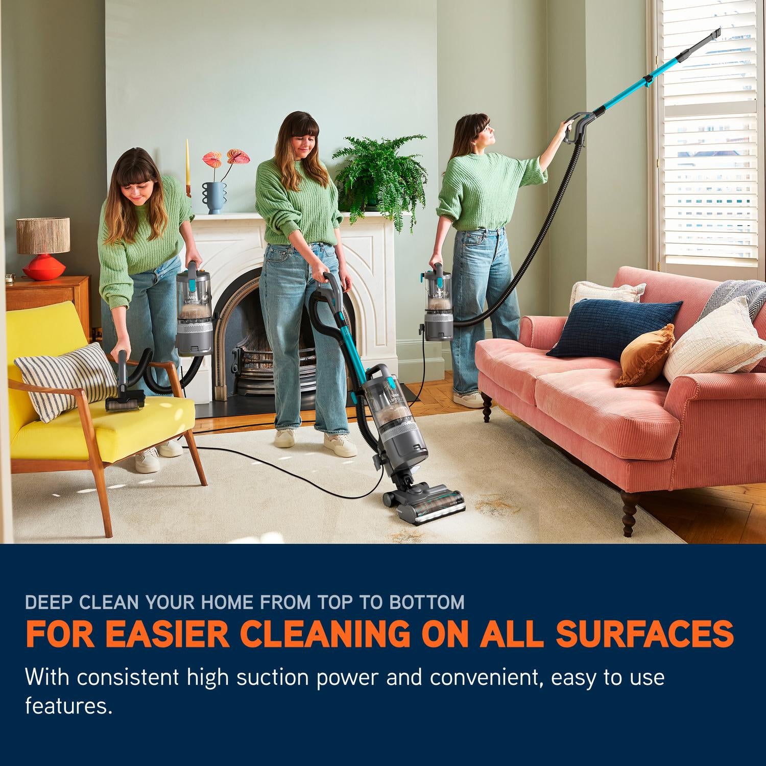 Vax CDUP-LORP LiftOut Reach Pet-Design Upright Vacuum Cleaner - Graphite / Teal