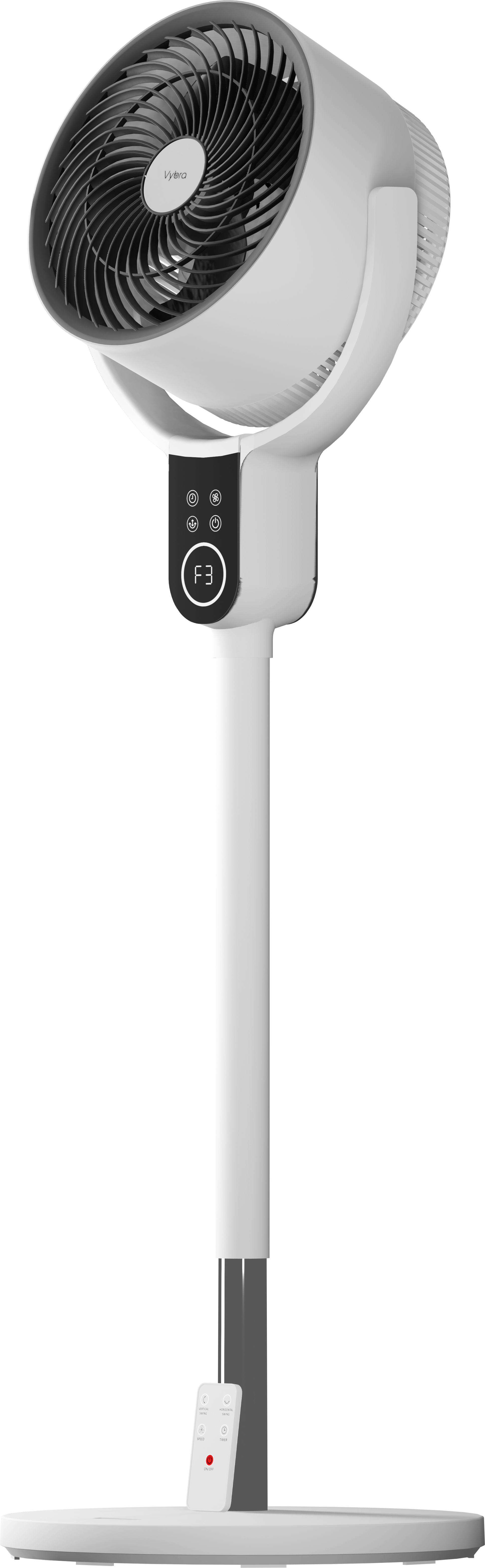 Vybra VS001-OF Oscillator Dual Height Tilt & Swing Oscillating Fan - White