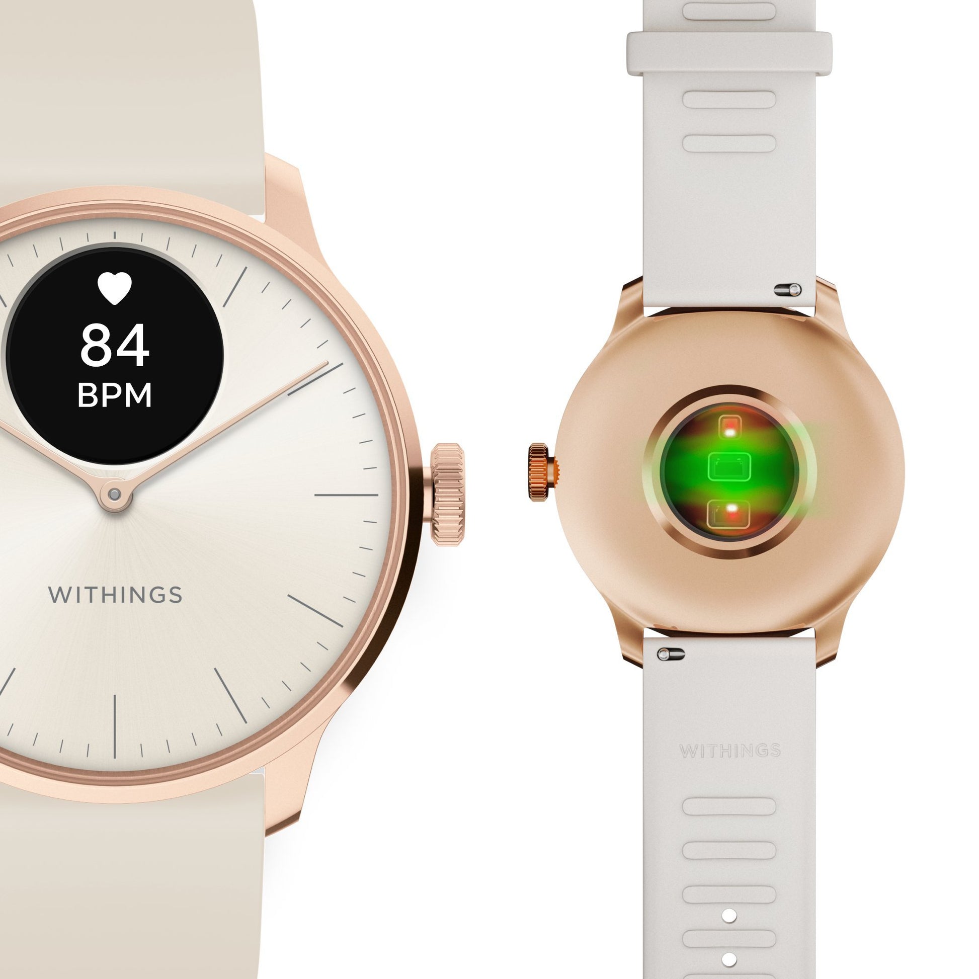 WITHINGS HWA111-model 1-All-Int Scanwatch Light - Rose Gold White
